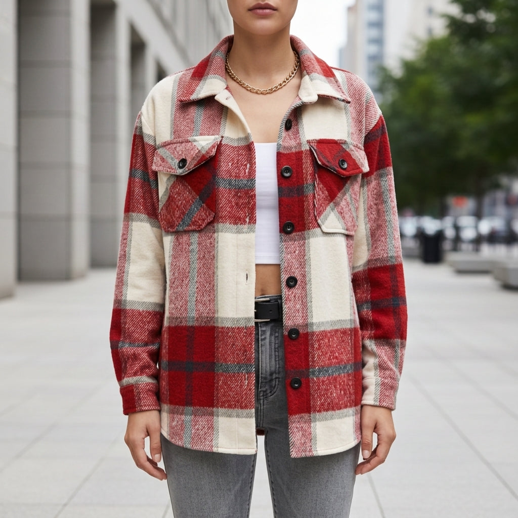Tilly Check Chest Pocket Shacket - view 3