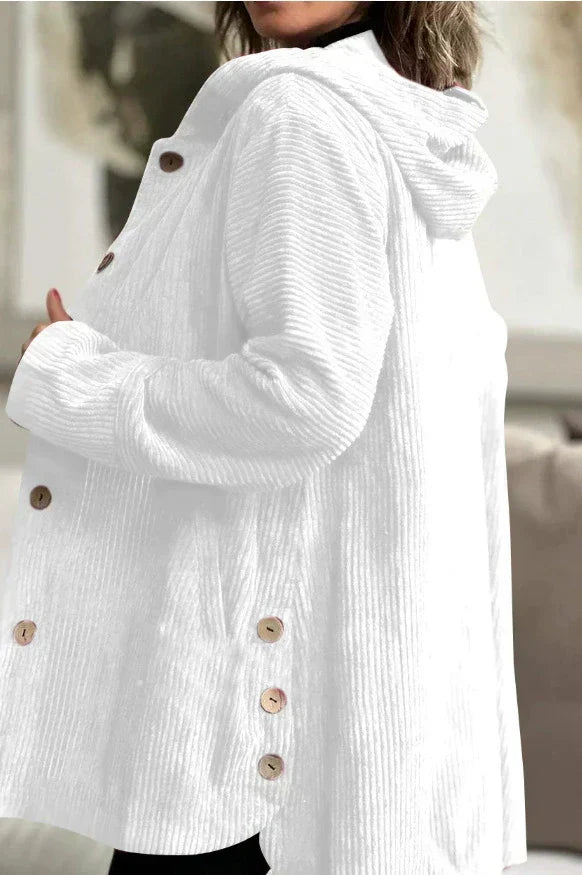 Flora Hooded Corduroy Patch Pocket Jacket - view 6