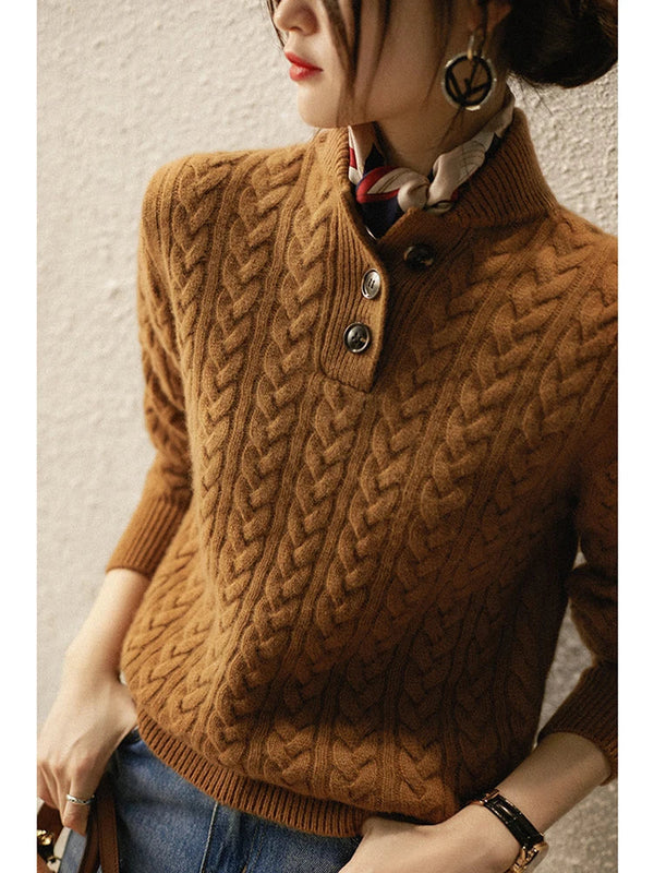 Arden Button-Up Cashmere Jumper oaklynwear