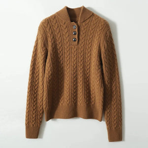 Arden Button-Up Cashmere Jumper oaklynwear