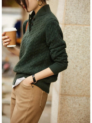 Arden Button-Up Cashmere Jumper oaklynwear