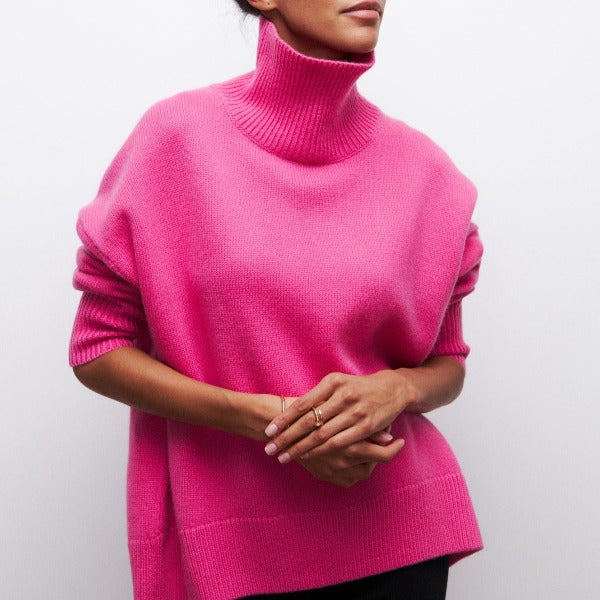 Elena™ | Relaxed Turtleneck Knit Jumper oaklynwear