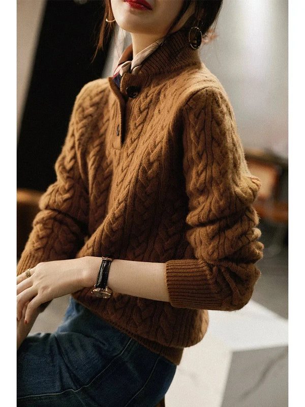 Arden Button-Up Cashmere Jumper oaklynwear