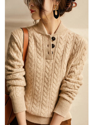 Arden Button-Up Cashmere Jumper oaklynwear