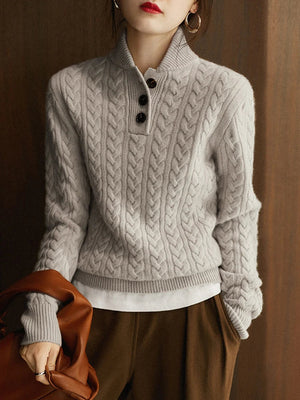 Arden Button-Up Cashmere Jumper oaklynwear