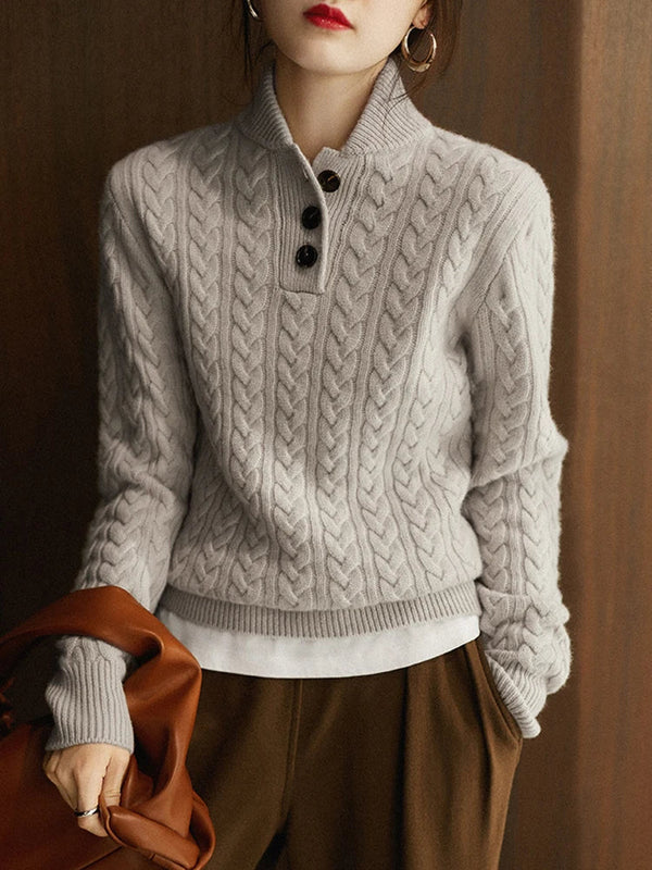 Arden Button-Up Cashmere Jumper oaklynwear