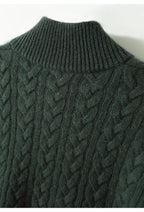 Harriet Button-Up Cable Knit Jumper with Stand Collar, Cosy Winter Knit - view 37