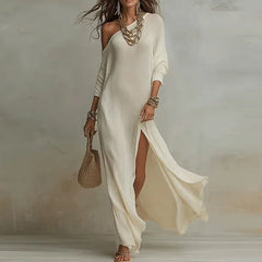 Eleonora One-Shoulder Knit Maxi Dress
