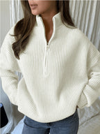 Amelia Half Zip Cable Knit Jumper - view 2