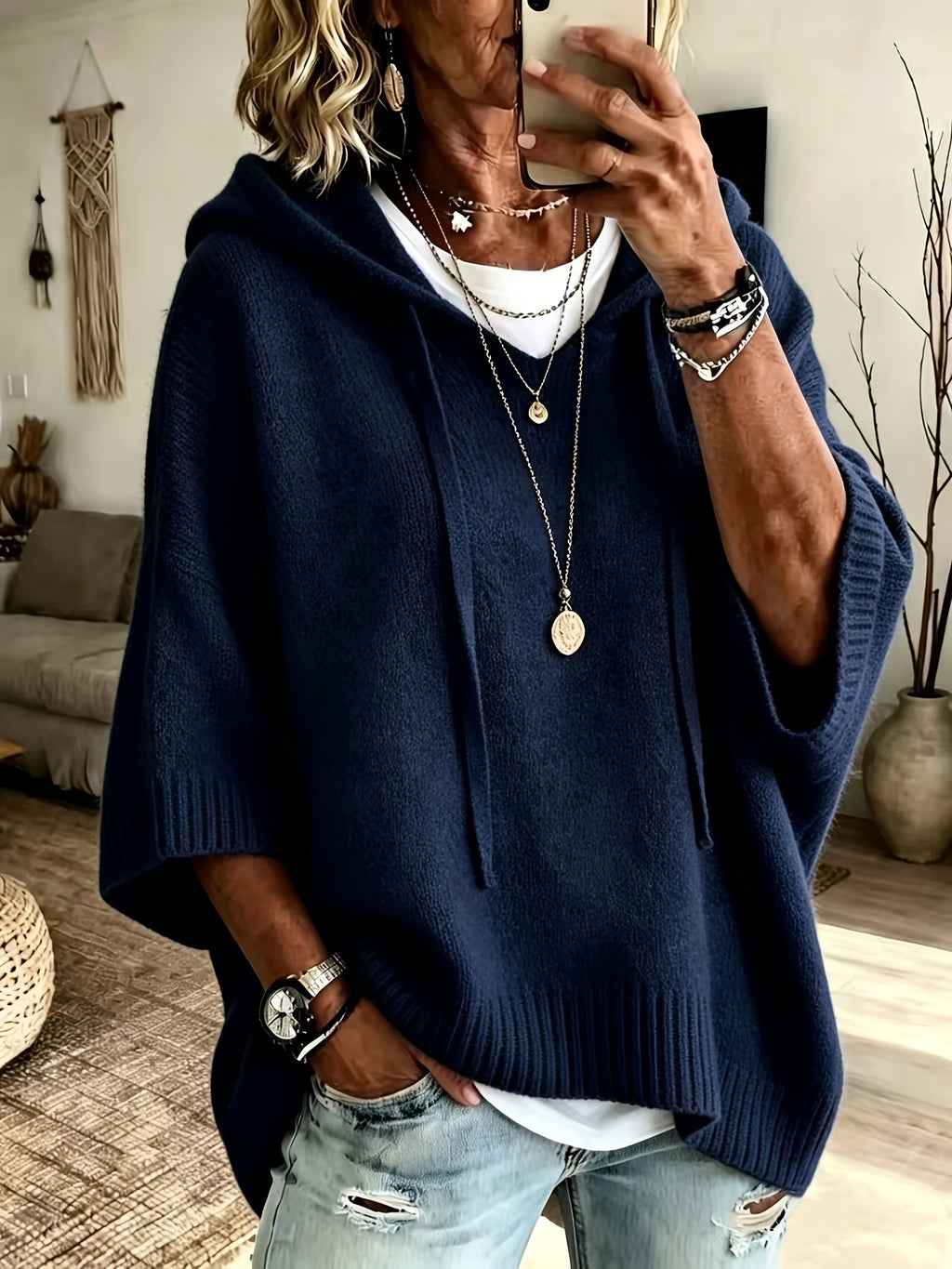 Nancy Drawstring Hooded Sweatshirt - view 7