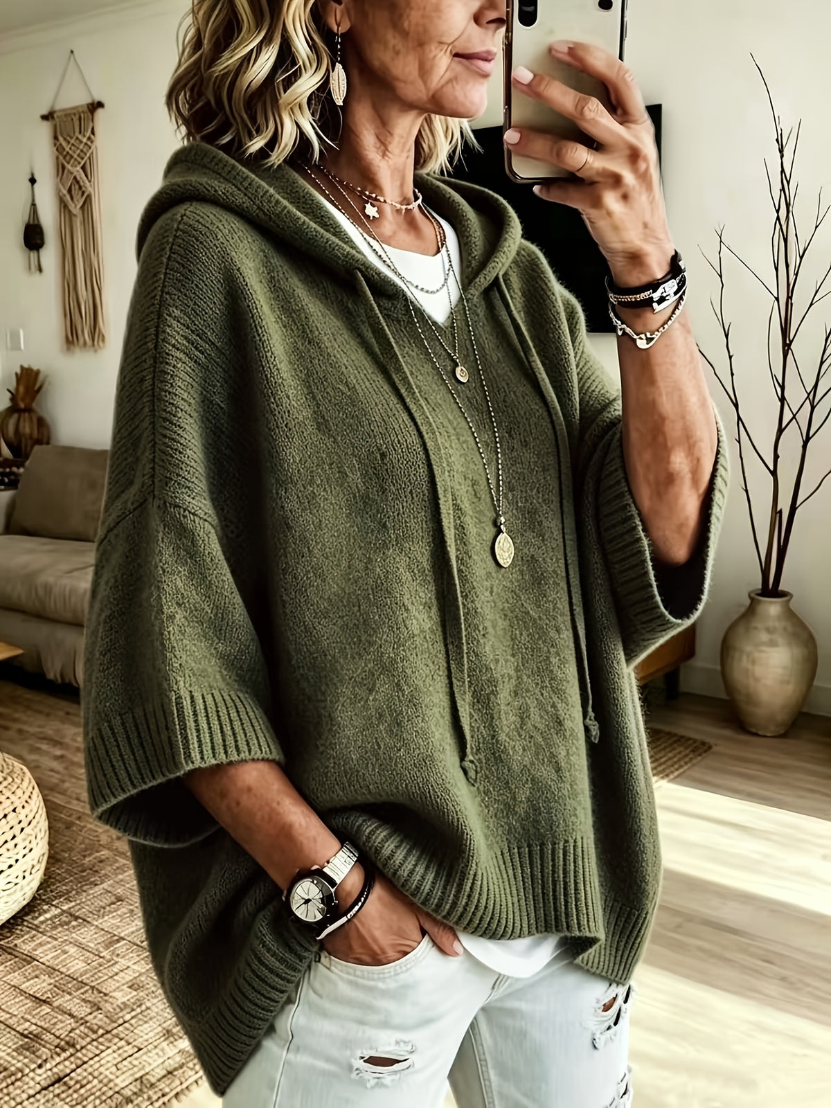 Nancy Drawstring Hooded Sweatshirt - view 2