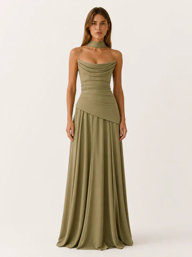 Florence | Strapless Corset Maxi Dress