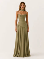 Florence Strapless Corset Maxi Dress - front view