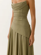 Florence Strapless Corset Maxi Dress - view 4
