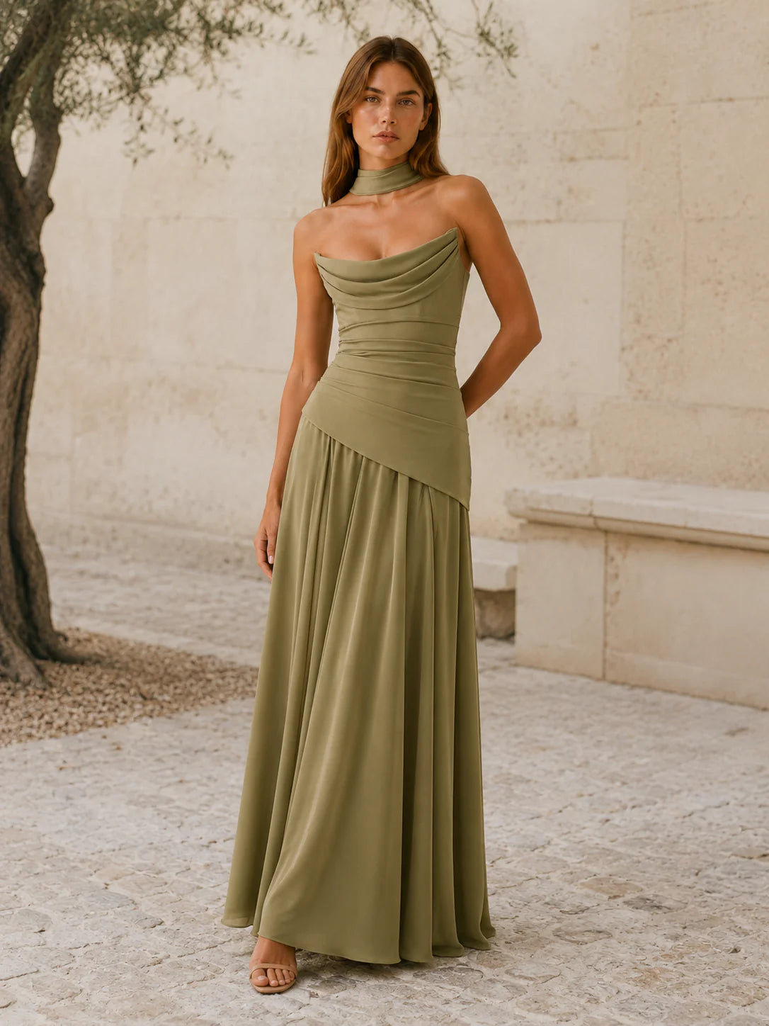 Florence Strapless Corset Maxi Dress - view 5