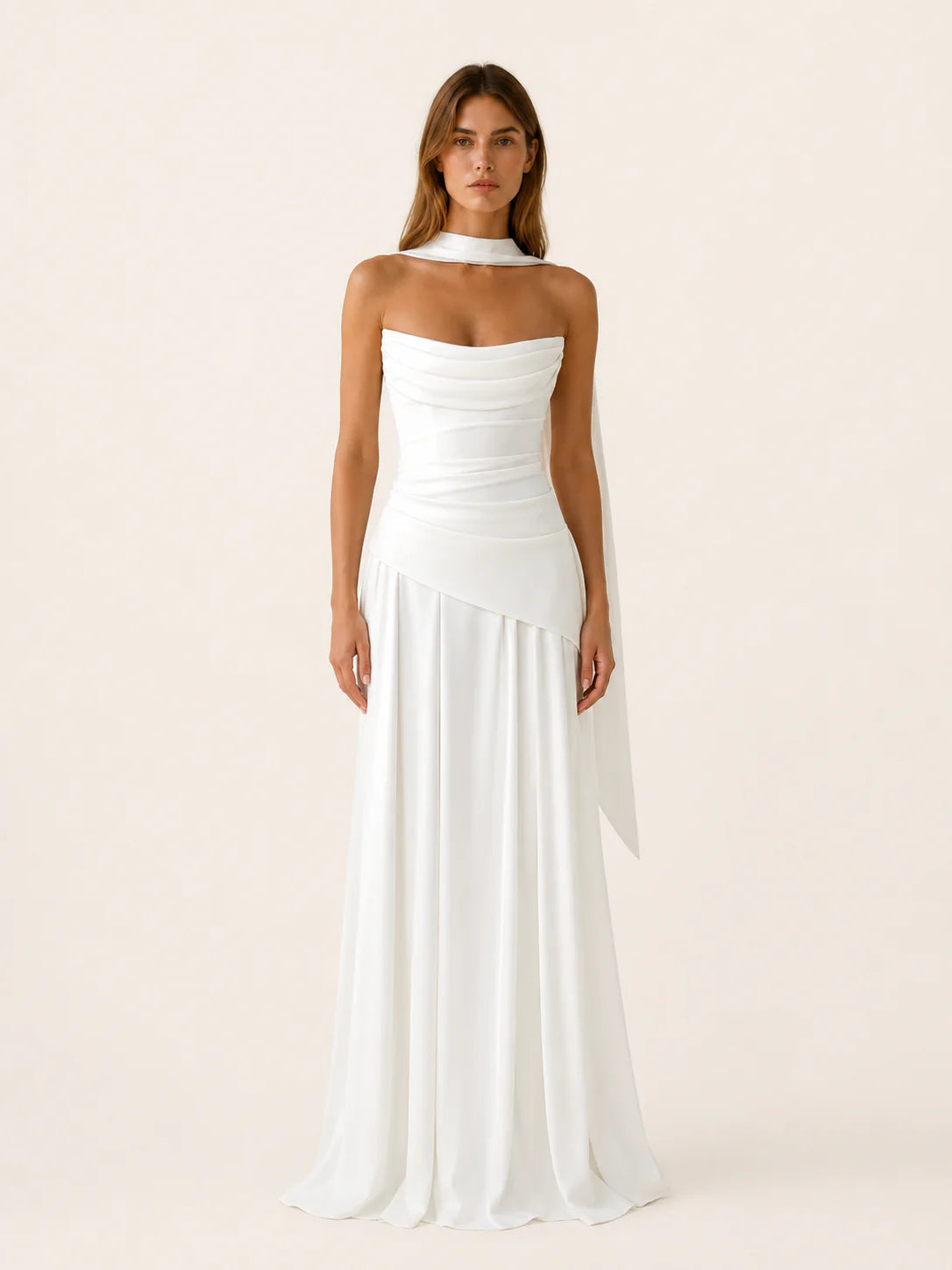 Florence Strapless Corset Maxi Dress - view 6
