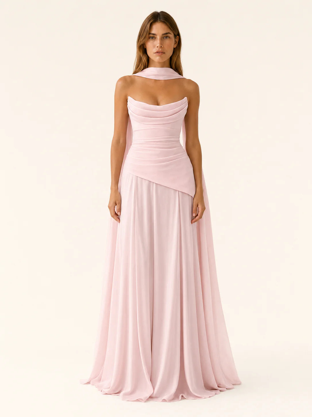 Florence Strapless Corset Maxi Dress - view 7