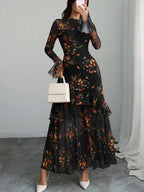 Iris Sheer Bell Sleeve Maxi Dress - view 5
