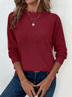Sophie Ribbed Long Sleeve Top - view 8