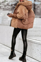Cora Faux Fur Trim Hooded Puffer Jacket - view 3