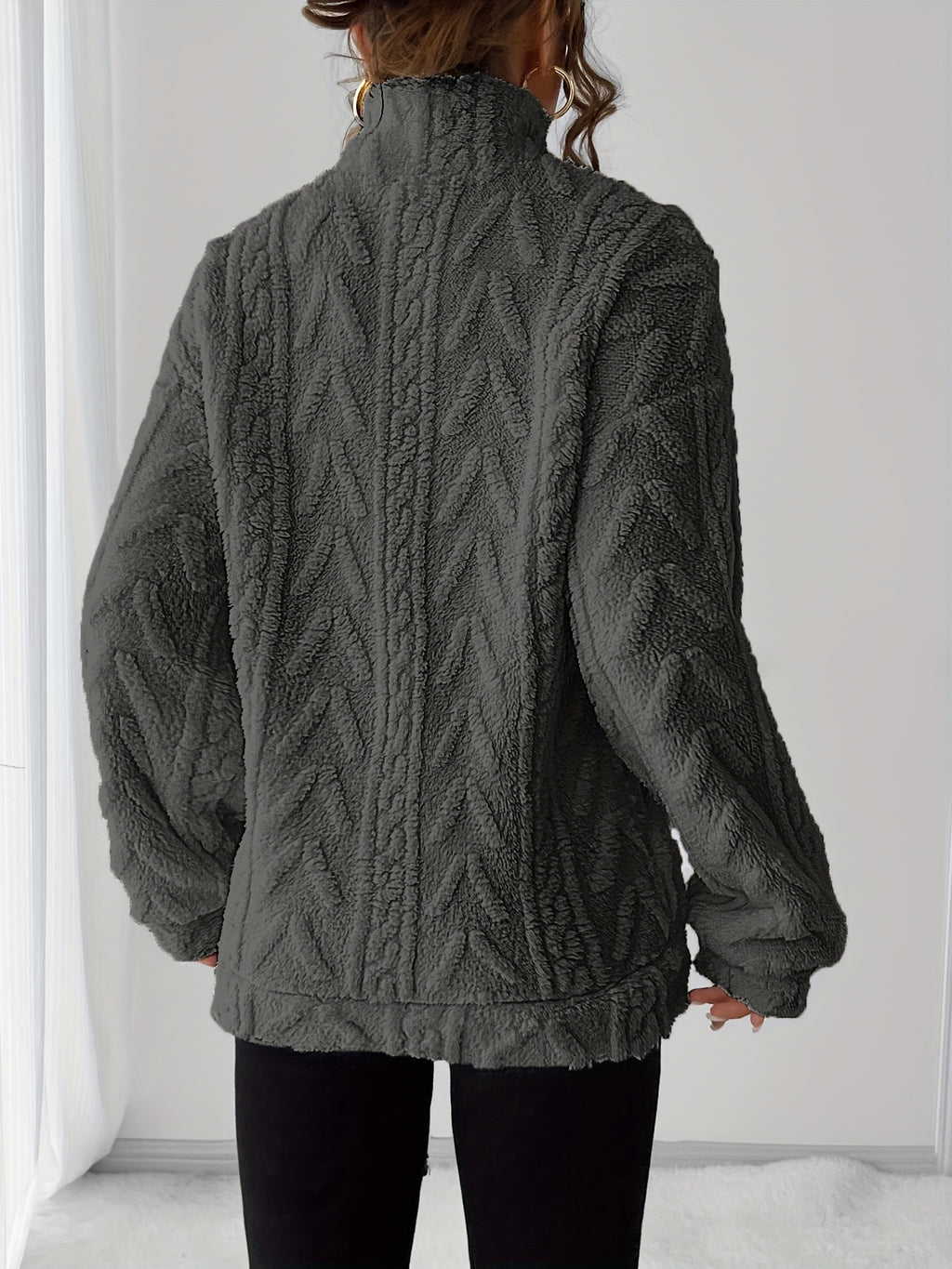 Ruby Zip Neck Fleece Sweatshirt - view 8