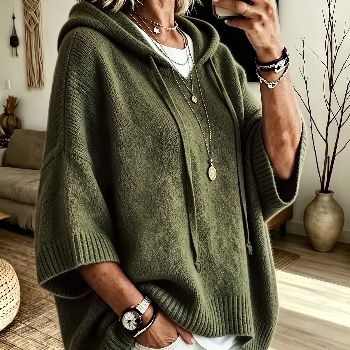 Nancy Drawstring Hooded Sweatshirt - view 13