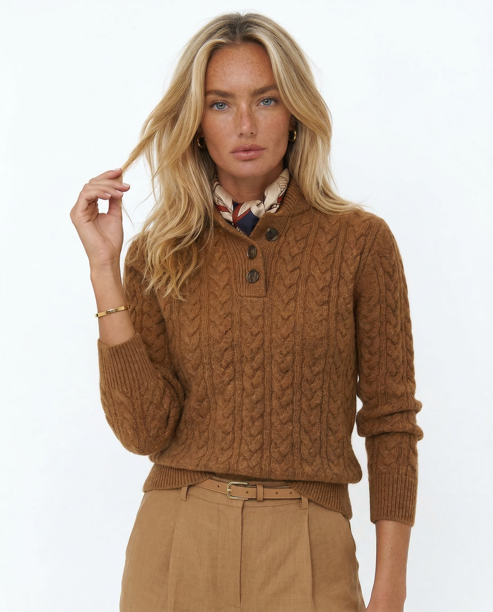 Arden Button-Up Cashmere Jumper oaklynwear