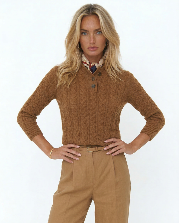 Arden Button-Up Cashmere Jumper oaklynwear