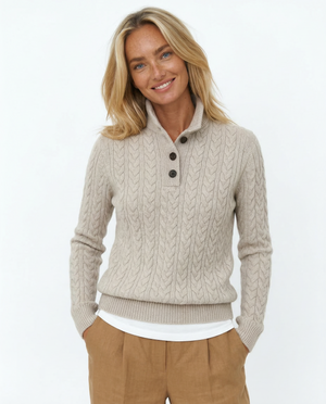 Arden Button-Up Cashmere Jumper oaklynwear
