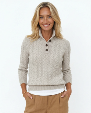 Arden Button-Up Cashmere Jumper oaklynwear