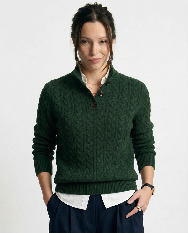 Arden Button-Up Cashmere Jumper oaklynwear