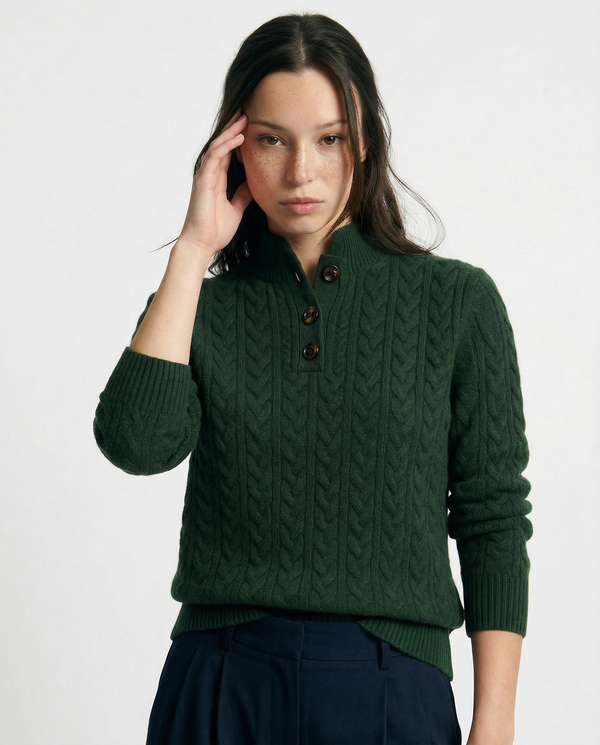 Arden Button-Up Cashmere Jumper oaklynwear