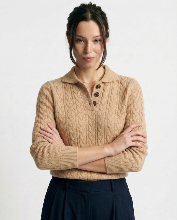 Arden Button-Up Cashmere Jumper oaklynwear
