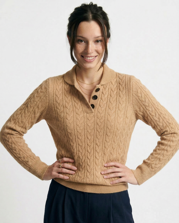 Arden Button-Up Cashmere Jumper oaklynwear