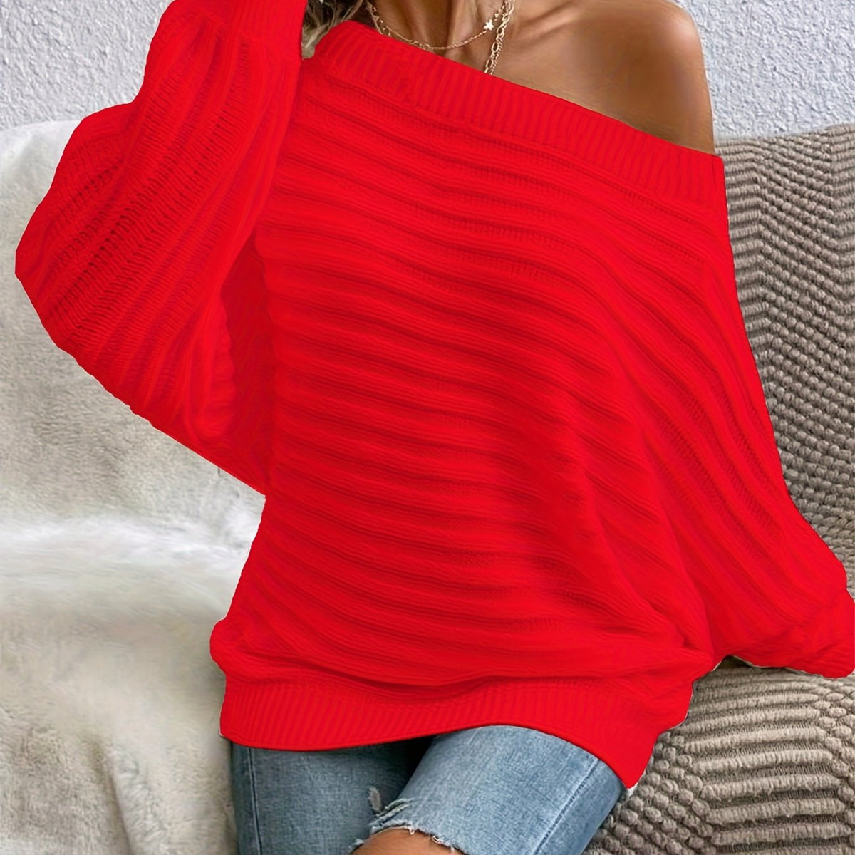 Hallie Batwing Sleeve Open Knit Jumper - view 15