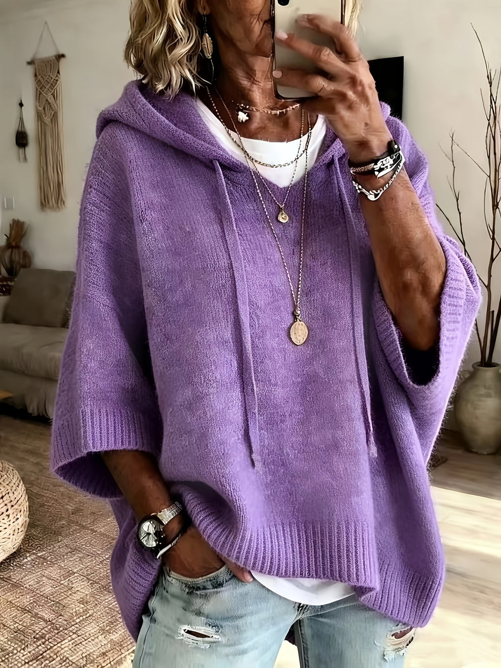 Nancy Drawstring Hooded Sweatshirt - view 8