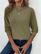 Sophie Ribbed Long Sleeve Top - view 7