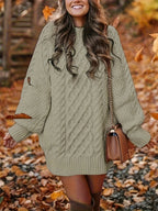 Rosie Crew Neck Knitted Midi Dress - view 5