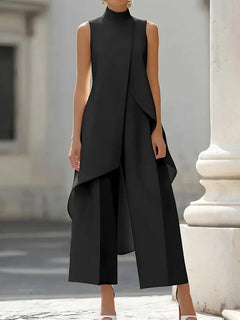 Adeline High-Neck Tunic Two-Piece Set