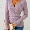 Grace V Neck Button Long Sleeve Top - view 12