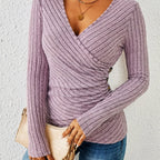Grace V Neck Button Long Sleeve Top - view 12