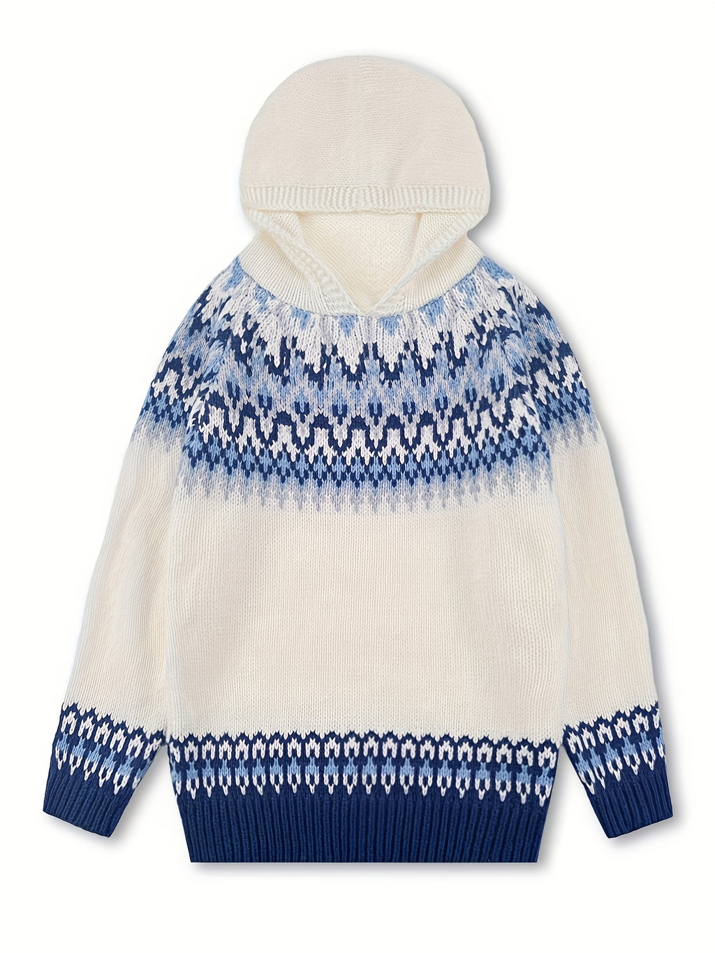 Poppy Hooded Jacquard Knit Jumper - view 8