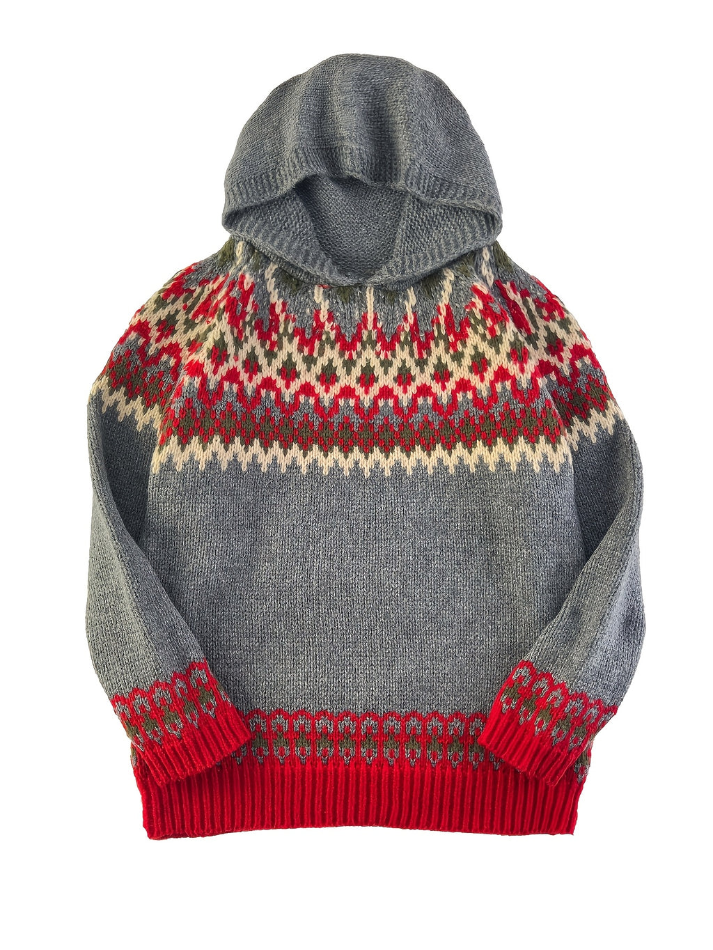 Poppy Hooded Jacquard Knit Jumper - view 10