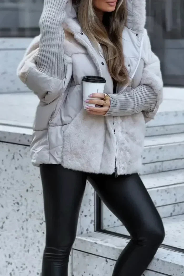 Cora Faux Fur Trim Hooded Puffer Jacket - view 7