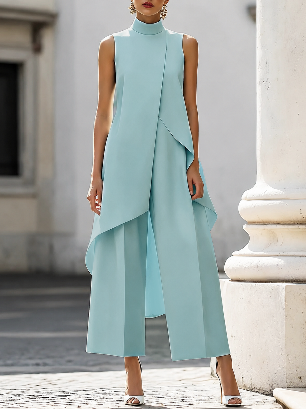 Harlow Asymmetric Top Wide-Leg Trouser Co-Ord - view 7