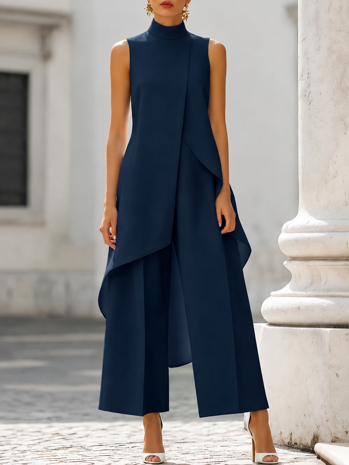 Harlow Asymmetric Top Wide-Leg Trouser Co-Ord - view 9